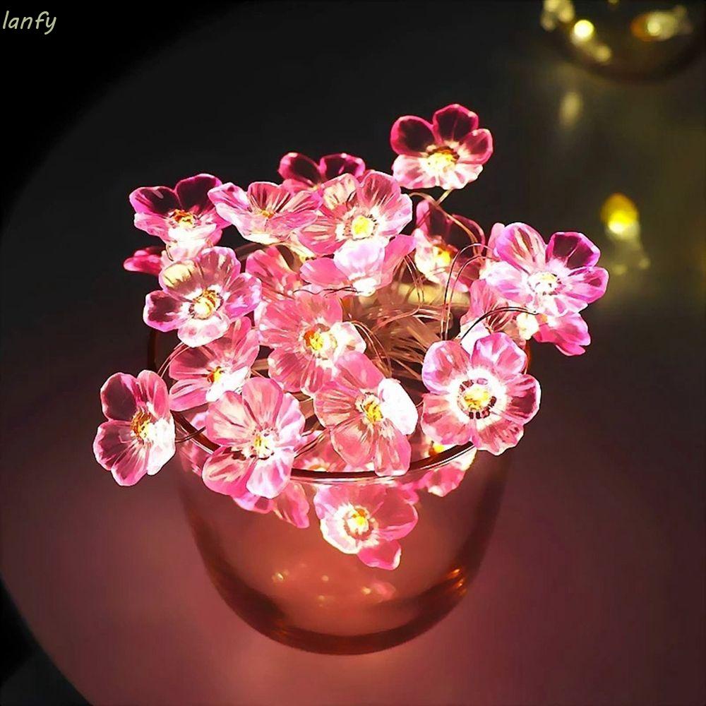 Dây Đèn Led 20 Bóng 8inch Hình Hoa Anh Đào Nhiều Màu Trang Trí Phòng Ngủ / Tiệc Cưới / Giáng Sinh