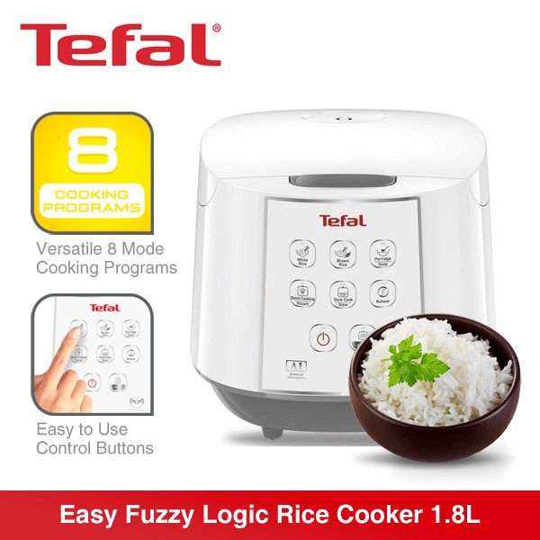 Nồi cơm điện tử Tefal RK732168 dung tích 1.8 lít công suất 750W - Hàng chính hãng, bảo hành 24 tháng