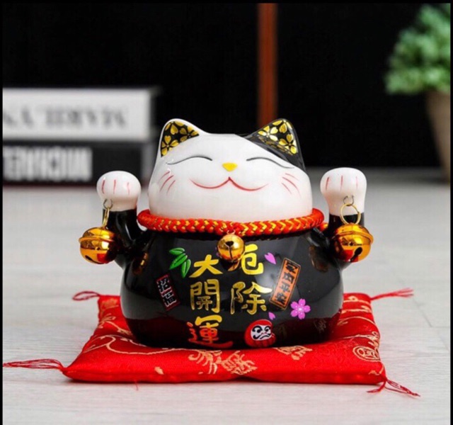 Mèo thần tài may mắn Maneki Neko 10cm (6 màu) | BigBuy360 - bigbuy360.vn