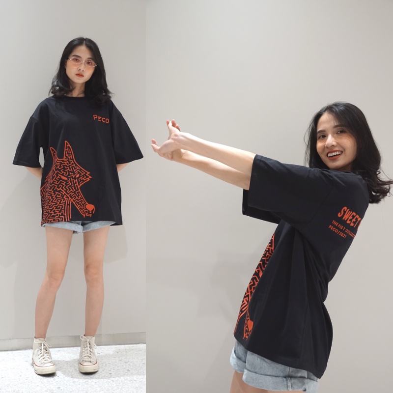 Áo thun nam nữ form rộng unisex tay lỡ PECO S002