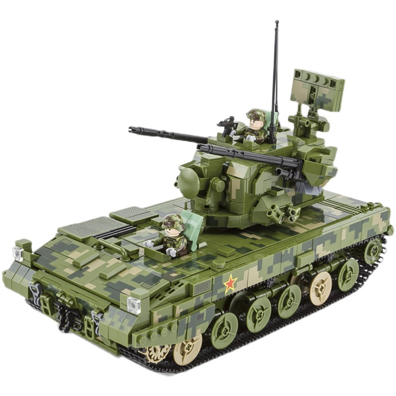 Đồ chơi Lắp ráp Xe Tăng phòng không 95 30MM, Panlos 688005-06 Xếp hình thông minh, Mô hình quân sự