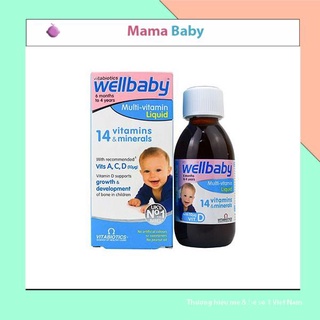 Multi Vitamin WellBaby Liquid bổ sung Vitamin date 2023 Mamababy