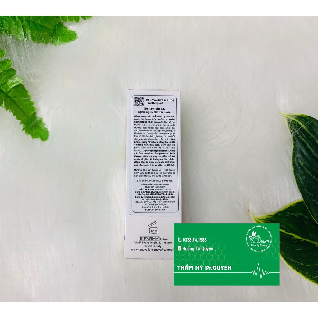 [CHÍNH HÃNG] CANOVA Rivescal DS Gel 50mL - Gel Ngừa Nấm làm dịu da, ngăn ngừa tiết bã nhờn | BigBuy360 - bigbuy360.vn