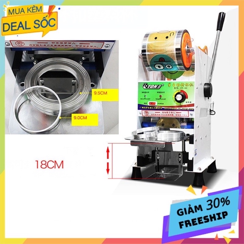 Máy dập cốc, ép miệng ly tự động cuộn màng ET-B9 + cuộn màng