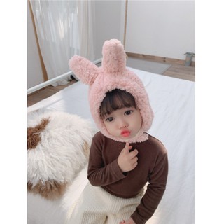 mũ nón len lông cừu hình tai thỏ cho bé yêu từ 0-2 tuổi