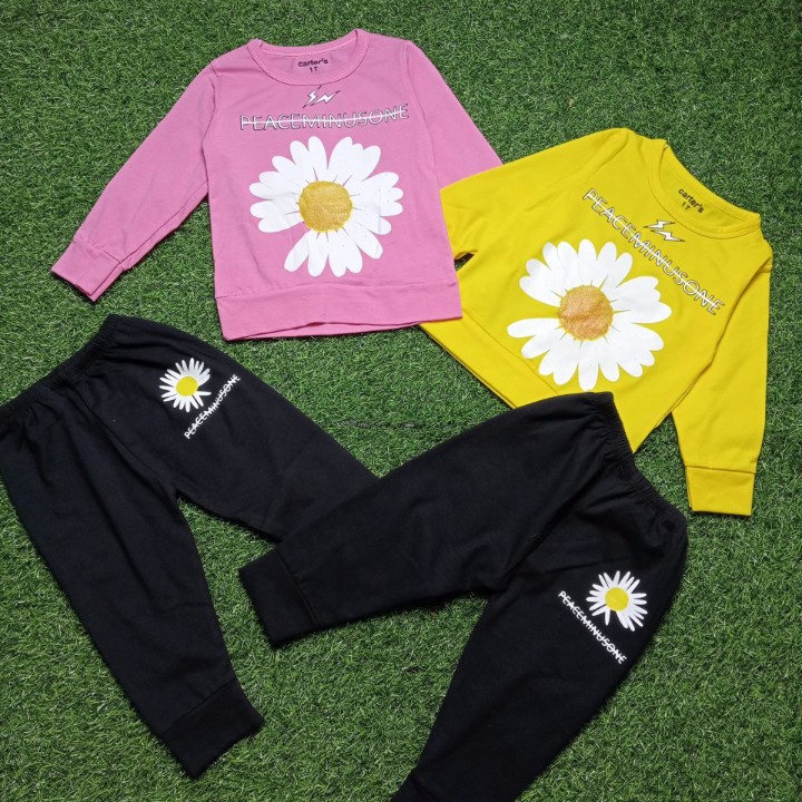 A87 - Bộ Dài Tay Hoa Cúc Chất Cotton Loại Đẹp Co Giãn 4 Chiều (Ảnh Tự Chụp)