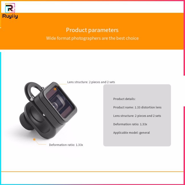 [RUY]  Universal Clip 1.33X Deformation Widescreen Phone consumer electronics fidgetgear phone Lens for iPhone Android