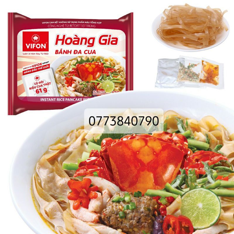 [Mã GROWEEK1 giảm 10% đơn 300K] Bánh đa cua Hoàng Gia 1 thùng 18 gói (date mới - giá sỉ)