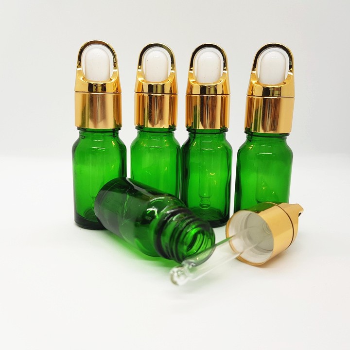 Lọ chiết thủy tinh serum màu xanh nắp bóp cải tiến tất cả các size [Giá sỉ/lẻ]