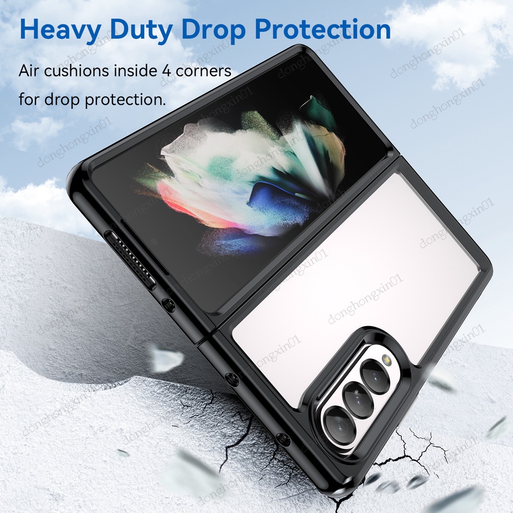 Ốp Điện Thoại Acrylic Cứng Trong Suốt Chống Rơi Cho Samsung Galaxy Z Fold4 5G Z Fold4