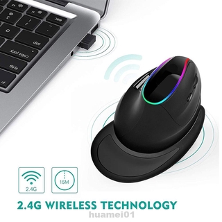 Rechargeable Vertical Wireless Mouse Silent Fashion Home Office With USB Receiver 4 Adjustable DPI For Mac