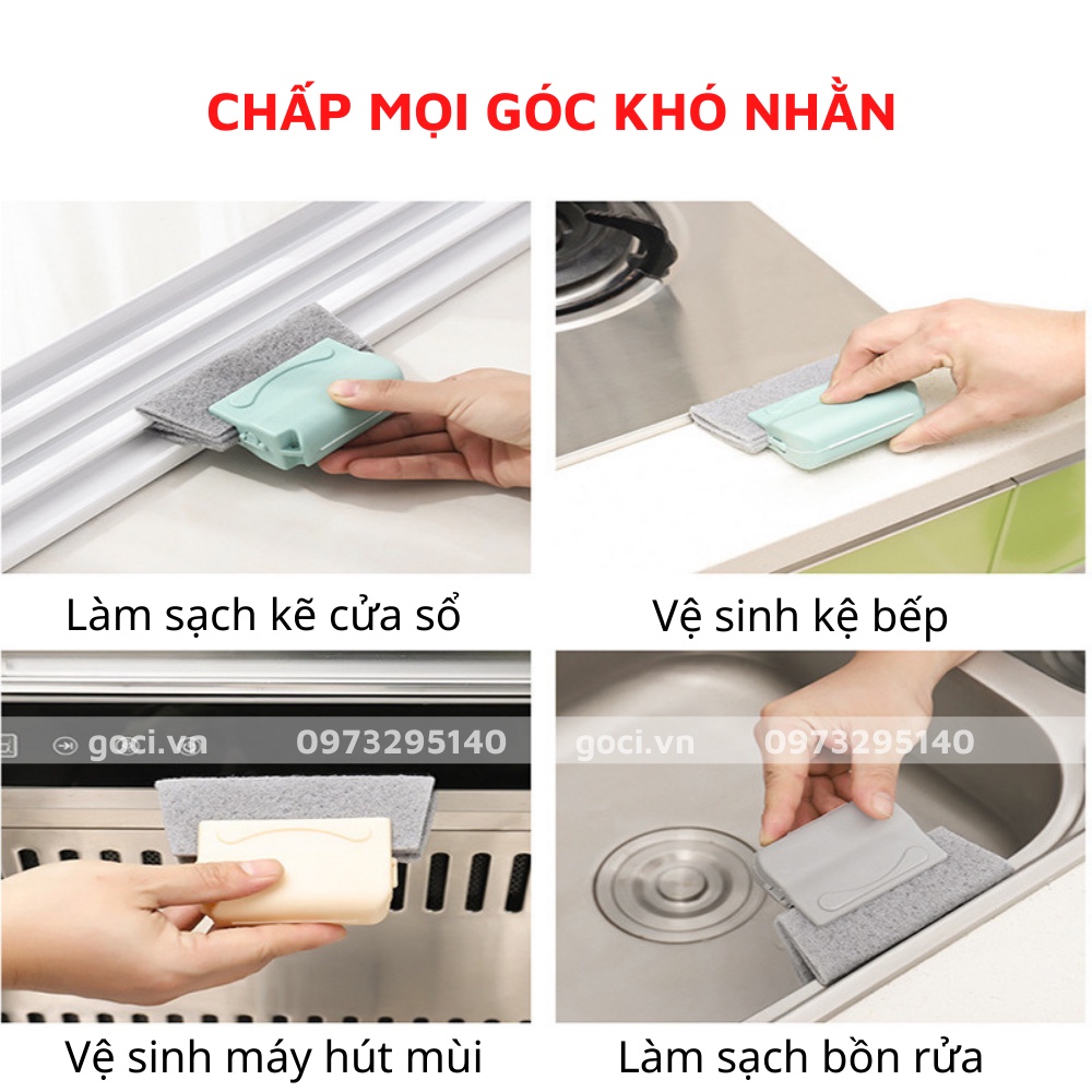 Bàn chải vệ sinh lau khe rãnh cửa sổ tiện lợi làm sạch góc khoảng trống cửa sổ