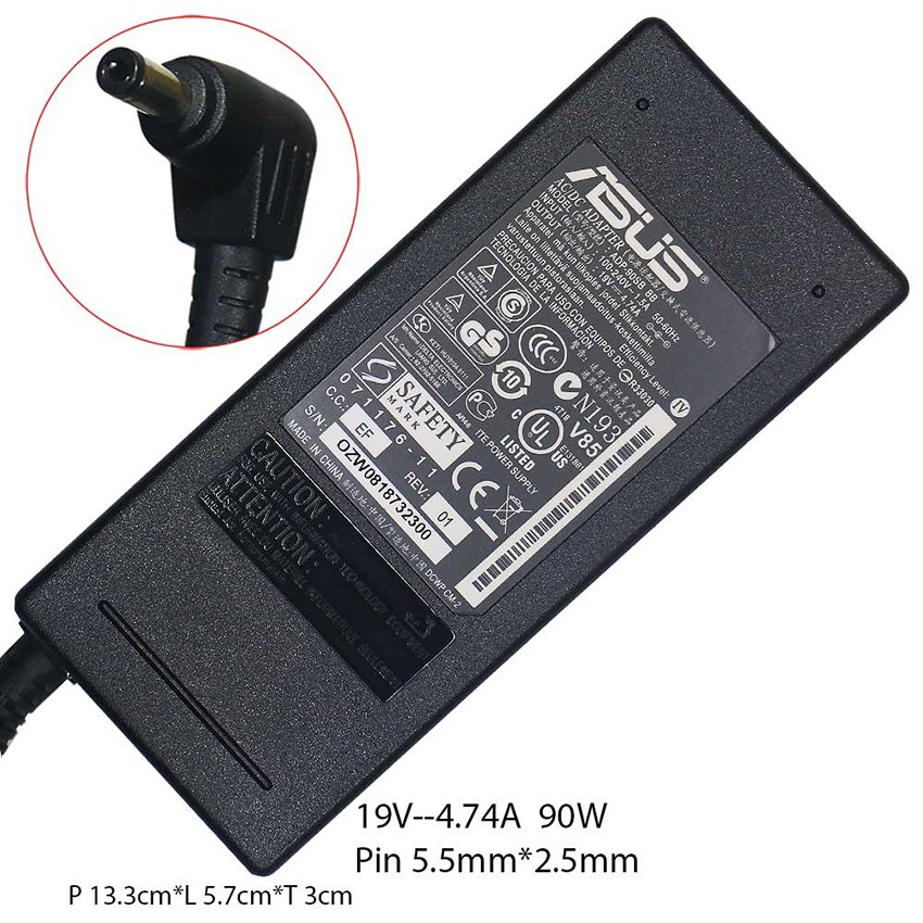 Sạc laptop Asus 19V-4.7A ( Adapter Nguồn Laptop Asus + Dây Nguồn)