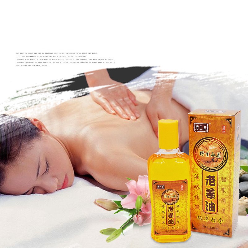 230ML Tinh Dầu Gừng Massage Giảm Béo, Đả Thông Kinh Lạc, Chữa Đau Xương Khớp, Cổ Vai Gáy