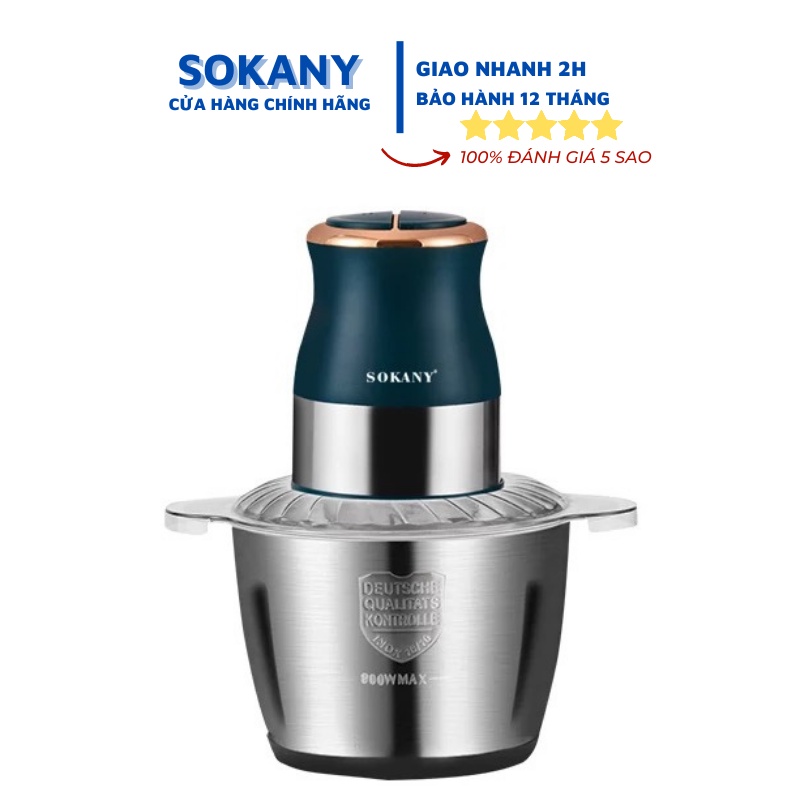 Máy xay đa năng SOKANY 7013 , sinh tố , hoa quả, xay thịt cối 3 lít inox 304 công suất 400W