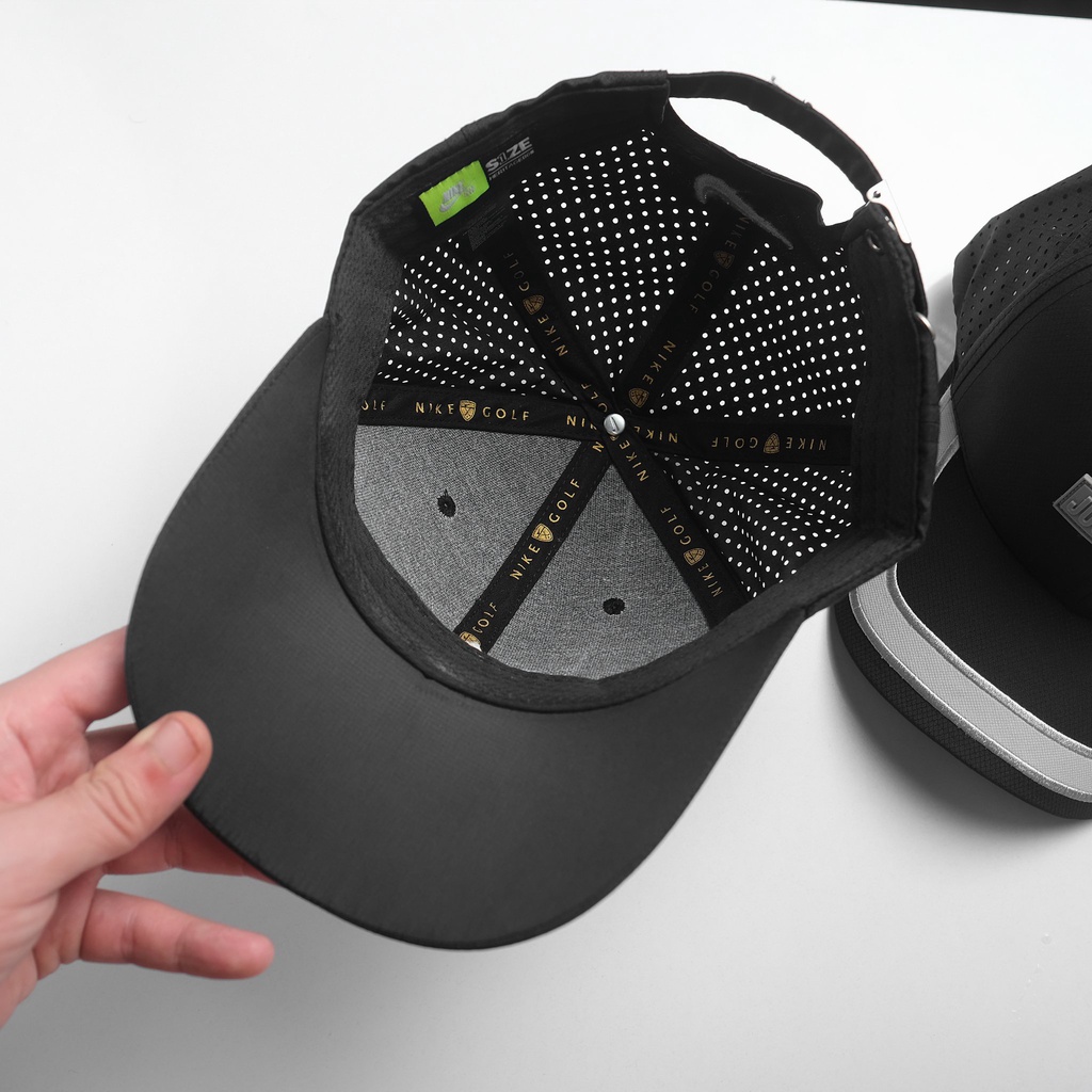Mũ lưỡi trai nam nữ thương hiệu NIKE chất liệu dù lazer có lỗ thoáng khí thích hợp chơi thể thao chạy bộ