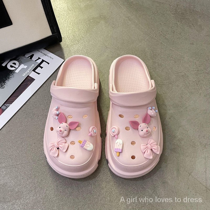 Dép Bít Mũi Tăng Chiều Cao Có Lỗ Thoáng Khí Mẫu Mới Thời Trang Đi Biển Cho Nữ FF2279