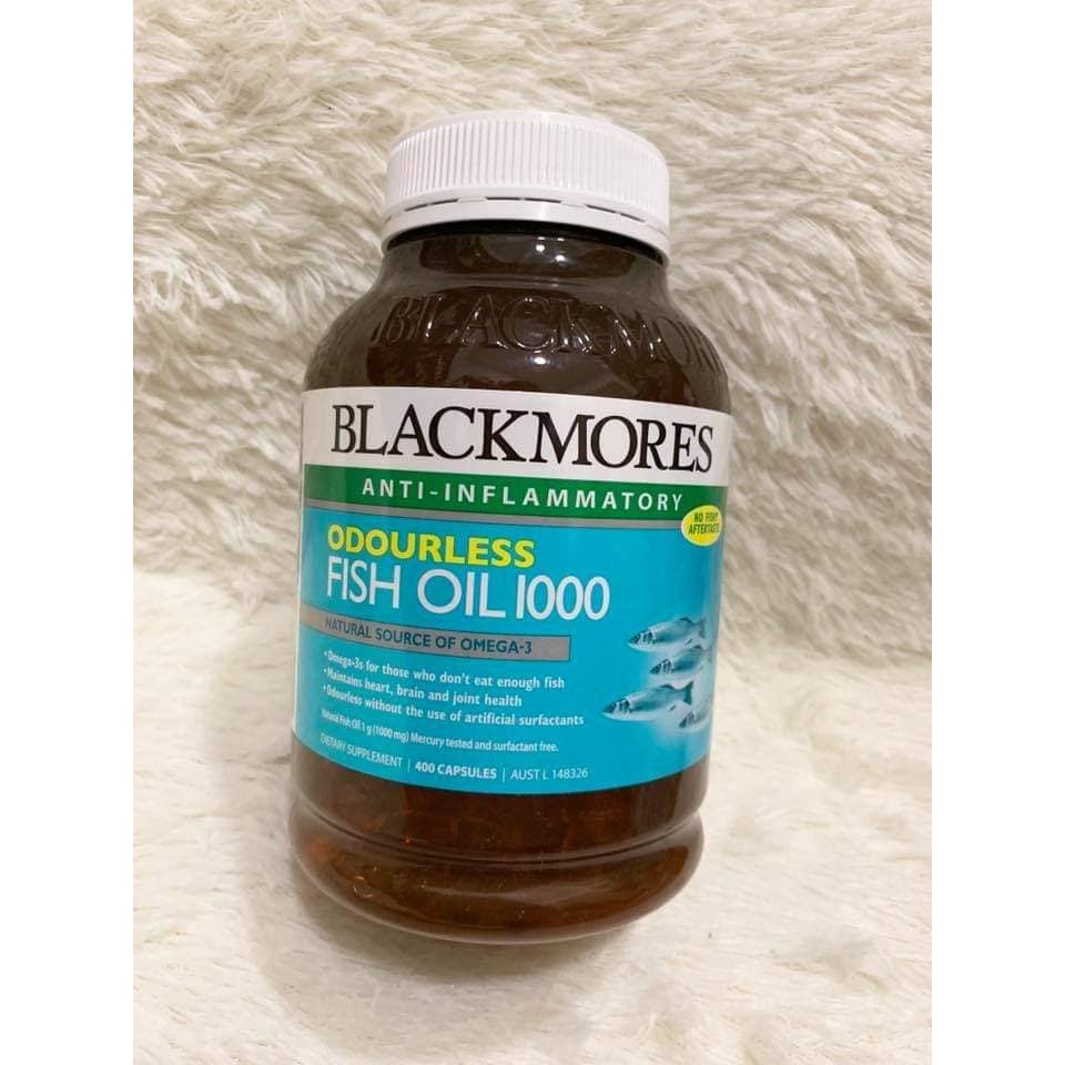 (Tách lẻ 50 viên) Bill Úc - DẦU CÁ KHÔNG MÙI BLACKMORES ODOURLESS FISH OIL 1000