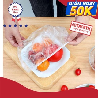 [HÀNG ĐỦ] Set 100 Túi Màng Bọc Thực Phẩm túi gấu PE Có Chun Co Giãn Tái Sử Dụng Nhiều Lần