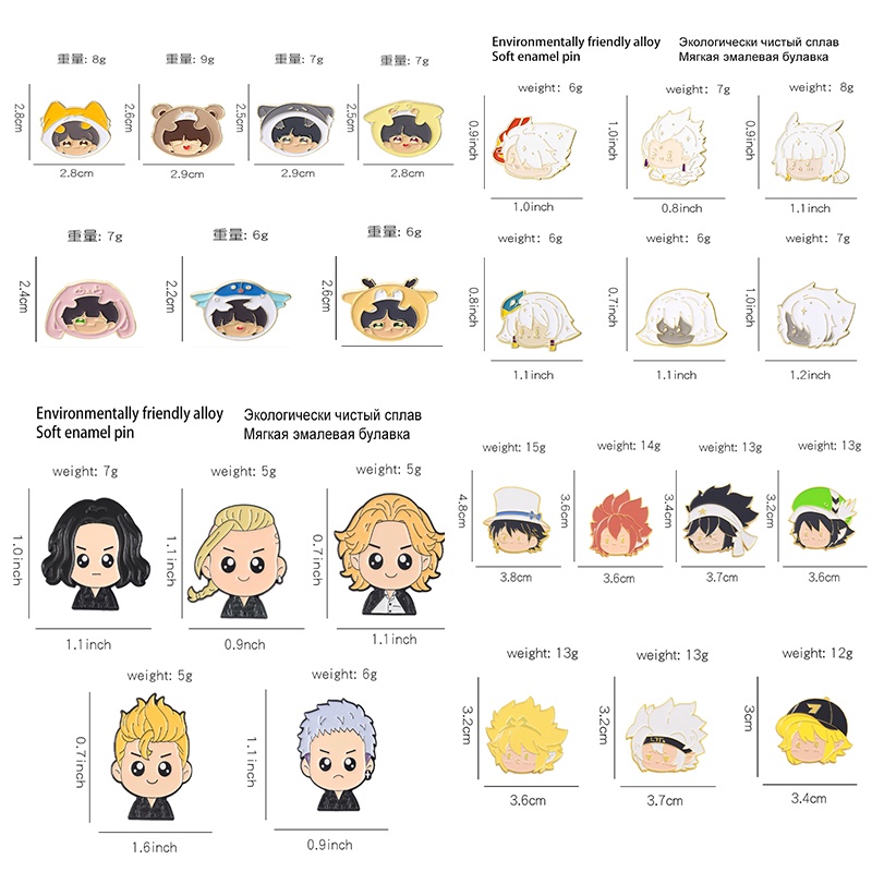 Ghim Cài Áo Bằng Kim Loại Họa Tiết Hoạt Hình Dễ Thương Bắt Mắt