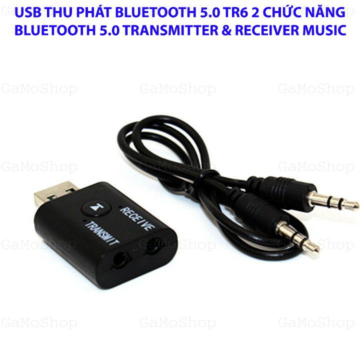 B4- Bộ USB Bluetooth đa năng Thu Và Phát Bluetooth TR6 4in1  Âm Thanh Stereo cho amply,loa, tivi,laptop...