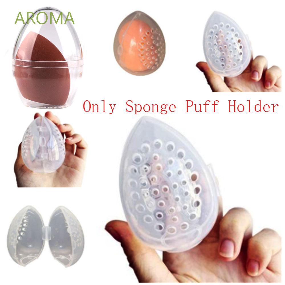 Hộp đựng mút trang điểm màu trong suốt tiện dụng