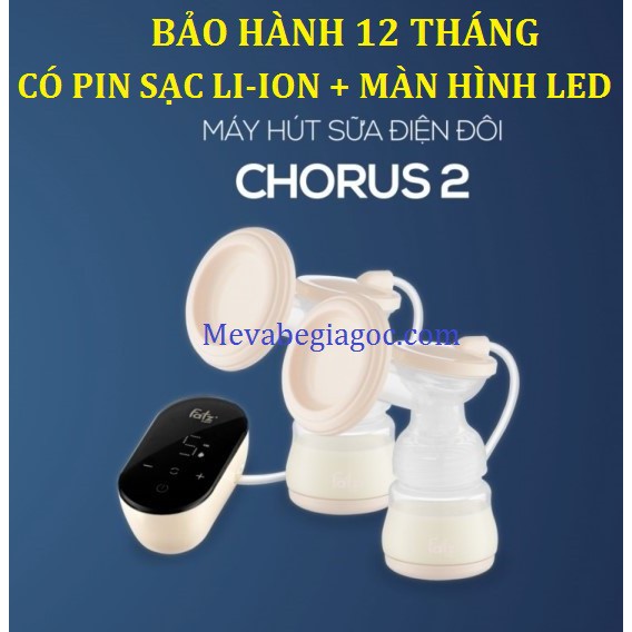 (Tặng 100 chiếc tăm bông trẻ Em) Máy hút sữa điện đôi Fatz FatzBaby - Chorus 2 - FB1182MX
