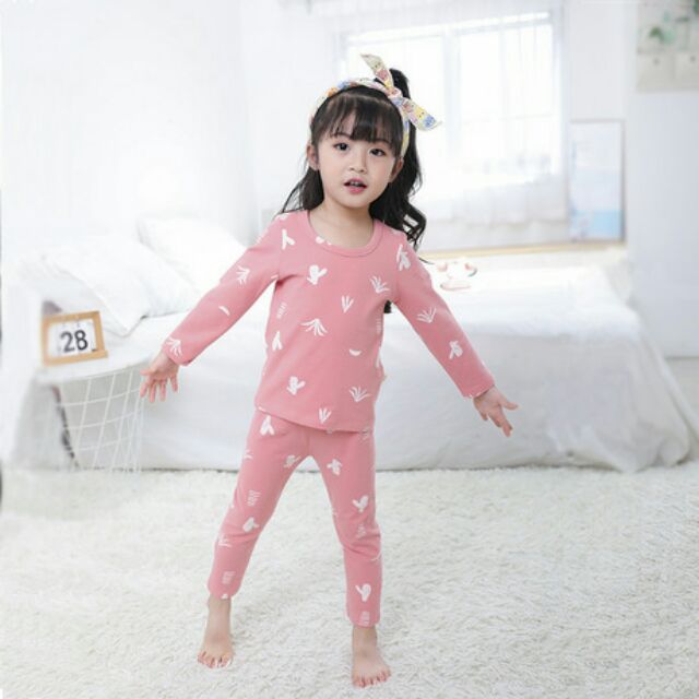 Set quần áo cotton dài tay cho bé 9 tháng đến 3 tuổi