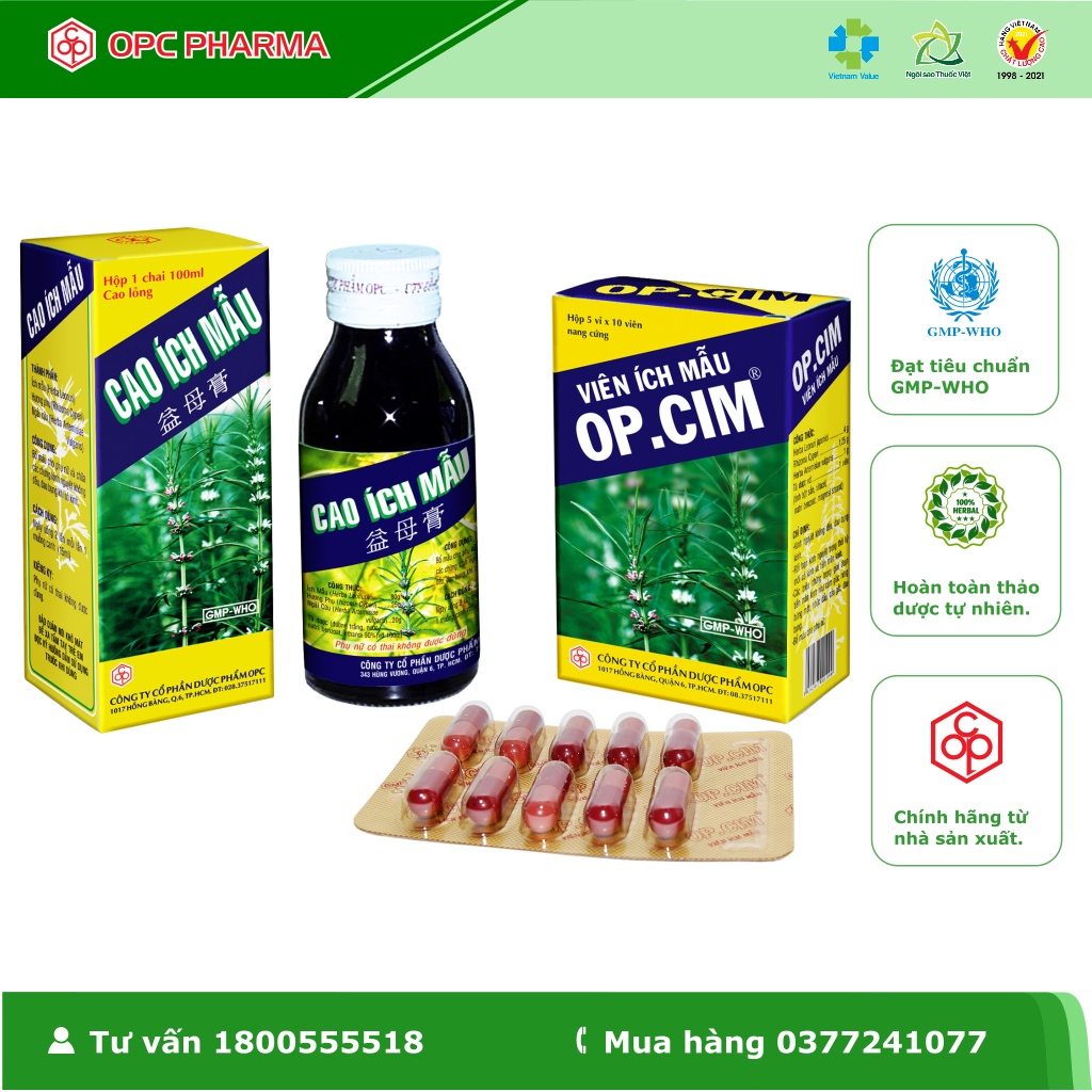 Viên ích mẫu OP.CIM  - Dùng khi Kinh nguyệt không đều, đ bụng kinh - Hàng chính hãng OPC