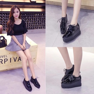 (ODER) Giày da bóng nữ đế 7cm cao cấp (ẢNH THẬT)