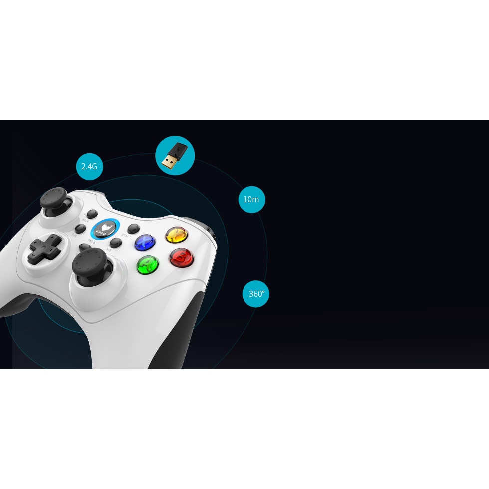 Tay cầm Game pad Rapoo V600S không dây, controller wireless chính hãng Rapoo