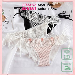 Quần lọt khe quần lót cotton quần chip dây sexy kẻ sọc bikini quyến rũ cao cấp Liliana