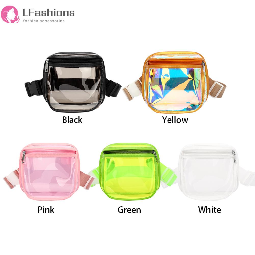 ☆Lfashion☆ Túi Đeo Hông Bằng Nhựa PVC Trong Suốt Phong Cách Thể Thao Dành Cho Nữ