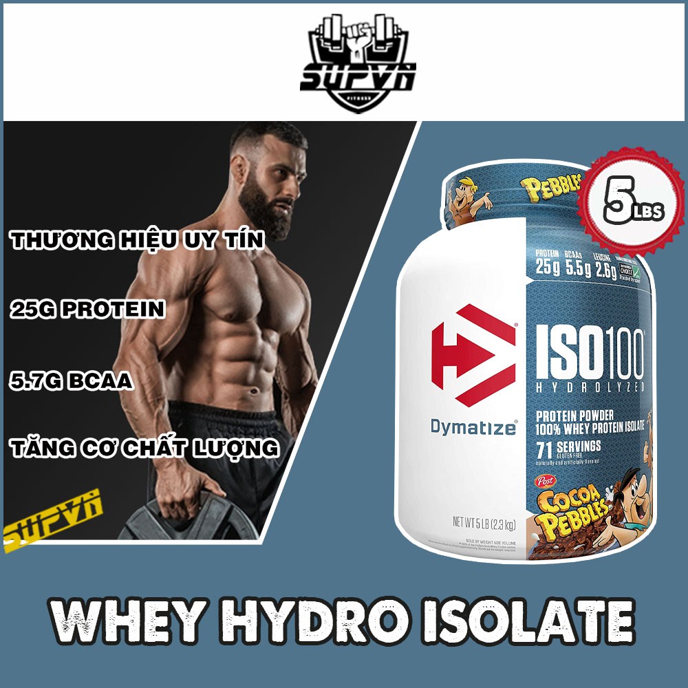 Dymatize Iso 100 - 5lbs 2.3kg Sữa tăng cơ Whey Protein chất lượng cao chính hãng giá tốt