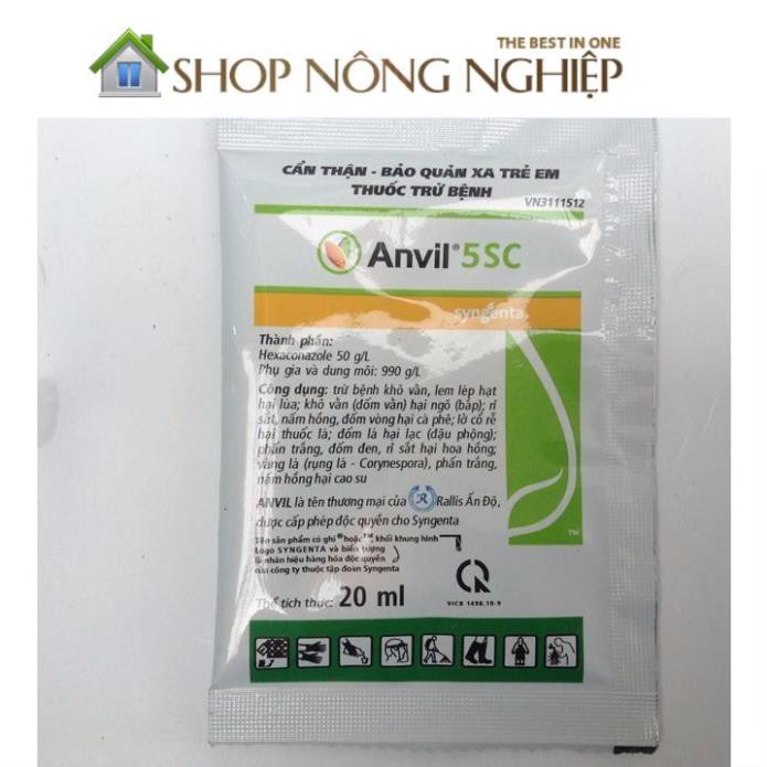 Anvil 5SC 20ml- - Thuốc đặc trị phấn trắng, rỉ sắt, đốm lá trên hoa hồng, lan..