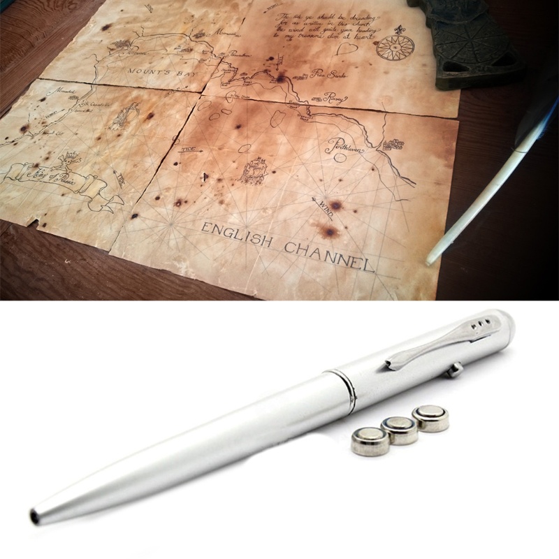 Bút Bi Mực Vô Hình Bằng Kim Loại UV Cho Bé