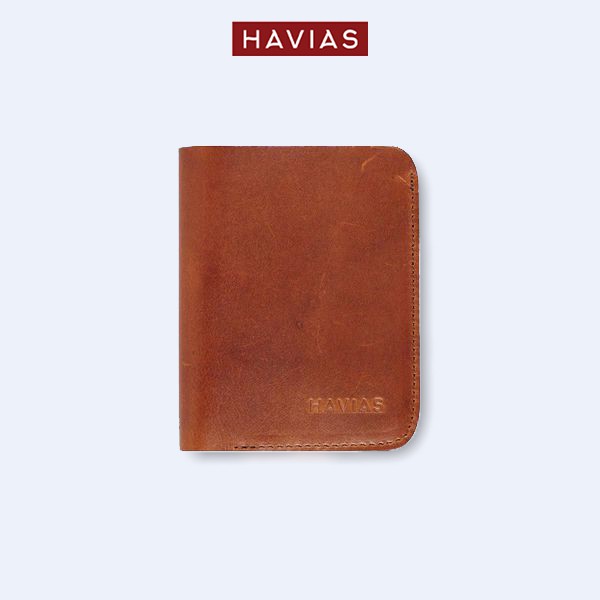 Ví Đứng Vertical Handcrafted Wallet HAVIAS_Nâu