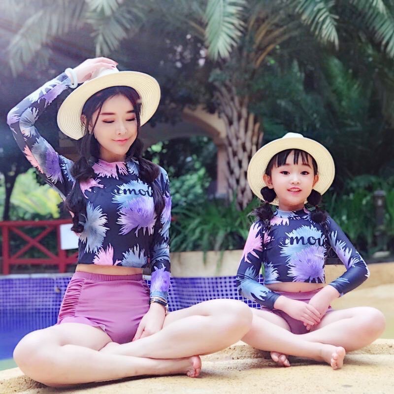☞Bộ quần áo bơi đôi dành cho mẹ và bé gái 2 mảnh Glamour mã C08 C15 C59