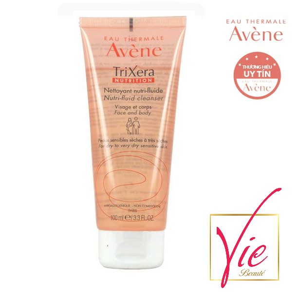 Sữa Rửa Mặt/Sữa Tắm Avene Dạng Gel Tạo Bọt - Avene Trixera Nutrition Cleansing Gel 100ml