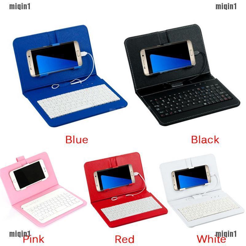 $VN Universal OTG Leather Flip Case Cover Wired Keyboard For Andriod Mobile Phone ZNS 1126