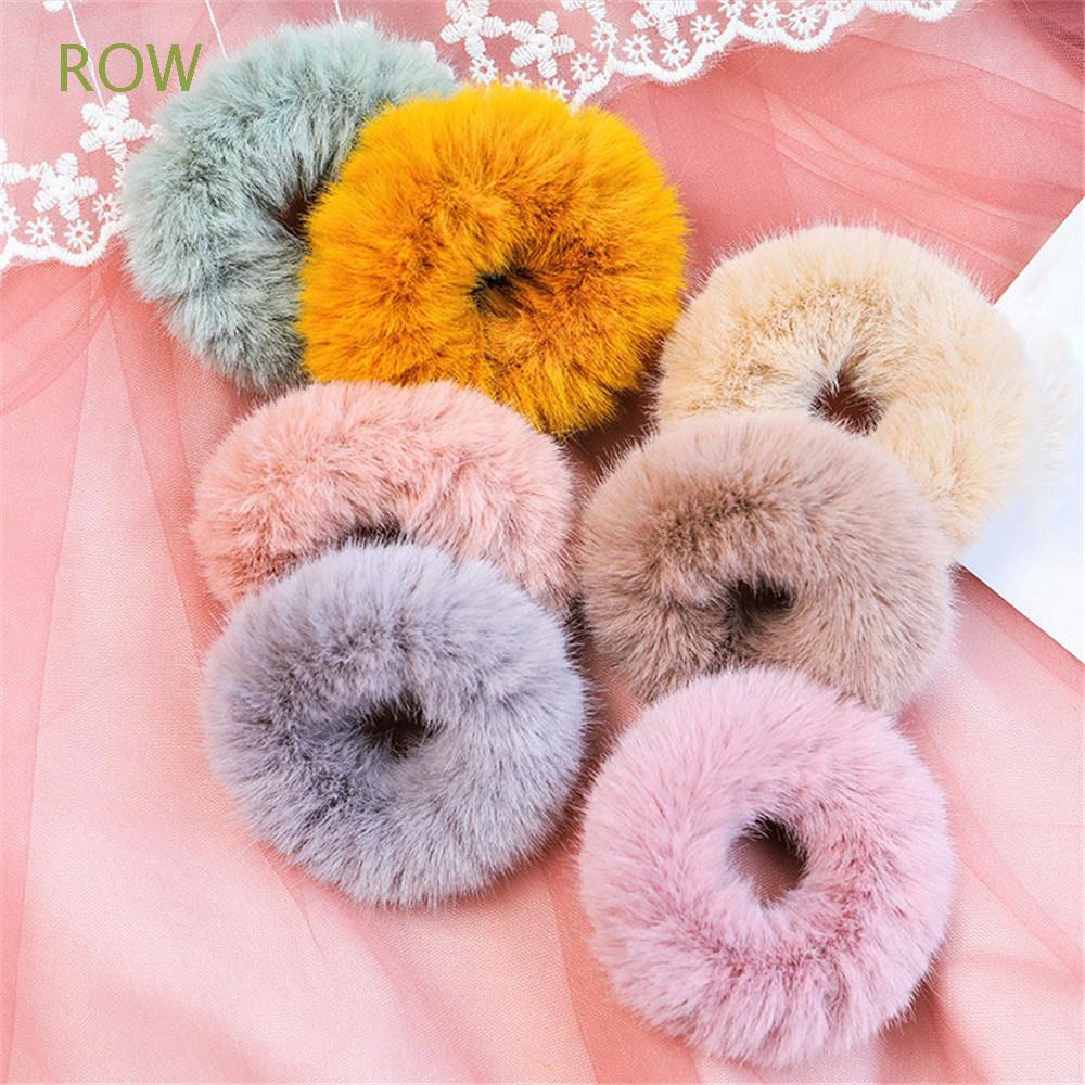 Dây buộc tóc giả lông thỏ xinh xắn dành cho nữ