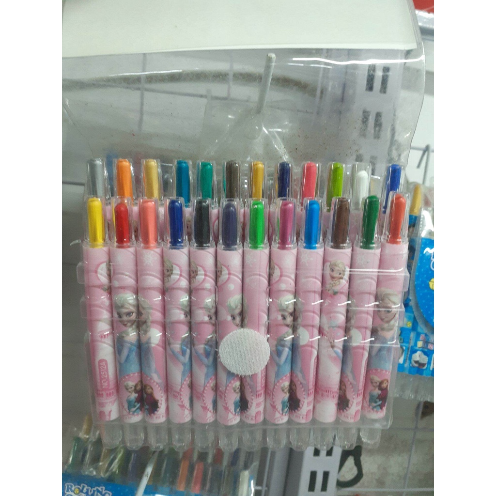 Bút sáp vặn 24 màu Rolling Crayon có nút vặn