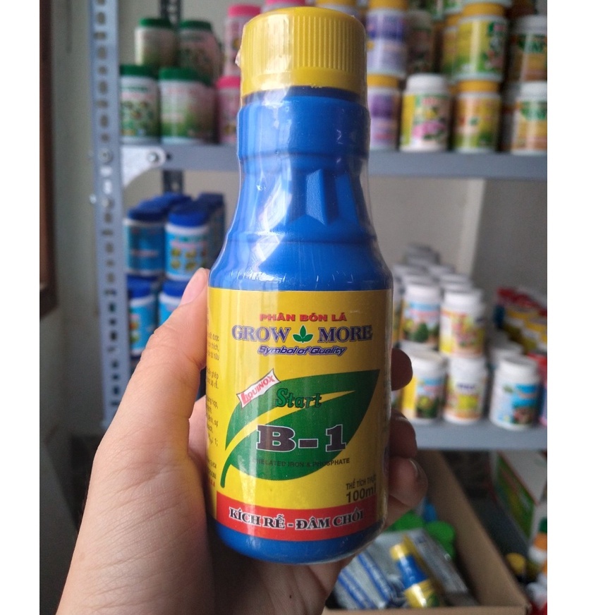 Phân Bón B1 Growmore - B1 Mỹ - Vitamin B1 - B1 Cho Cây Kiểng, Hoa Kiểng - B1 100ml - B1 Kích Ra Bông- B1 Tốt