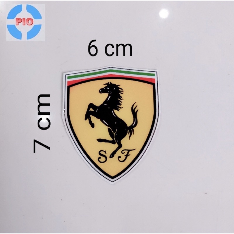 Tem Sticker Dập Nổi Con Ngựa Ferrari Trang Trí Xe Máy, Ô Tô, Nón Bảo Hiểm, Điện Thoại, Laptop Bền Màu Giá Rẻ #3k