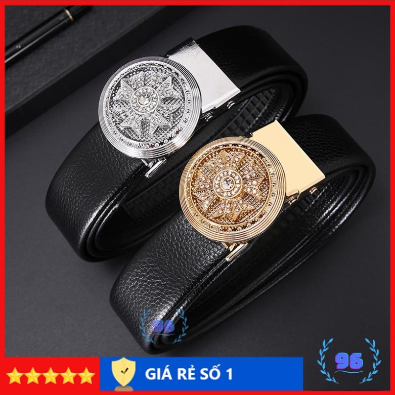 Thắt lưng nam khóa tự động, dây lưng nam cao cấp, thắt lưng mặt xoay nam, dây nịt da thời trang - TLX001 ⚡