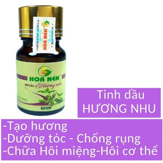 Tinh dầu nguyên chất Hương Nhu 10ml kích thích mọc tóc trị hôi miệng hàng Việt Nam chưng cất thiên nhiên