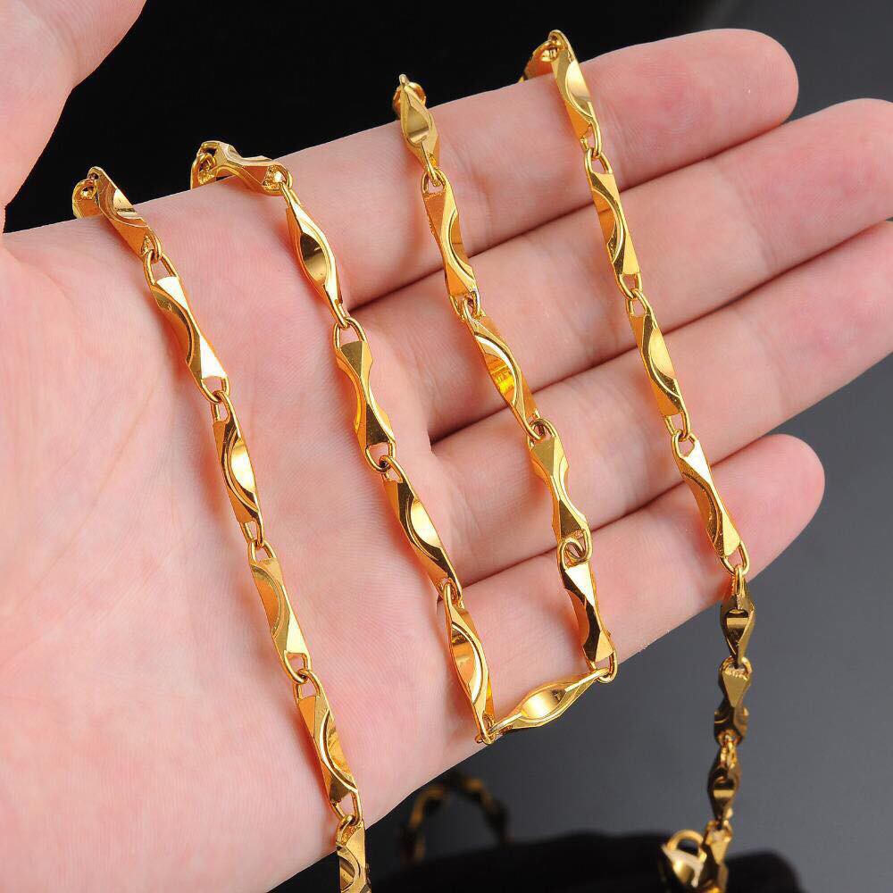 Dây Chuyền Xoắn Nam Nữ Mạ Vàng 24k Cao Cấp (LOẠI TO)