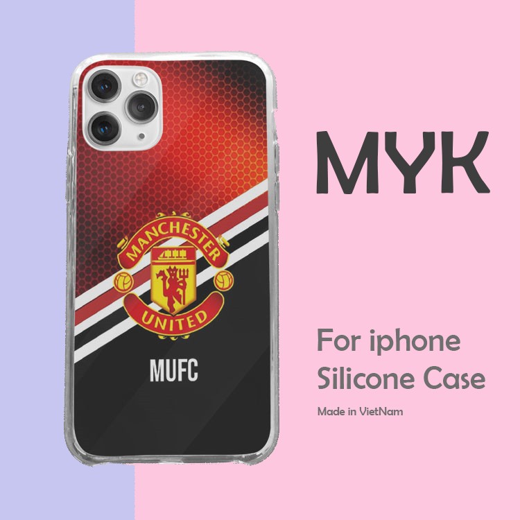 Ốp lưng logo Manchester United ánh vàng cho Iphone 5 6 7 8 Plus 11 12 Pro Max X Xr MAN20210100