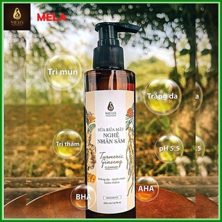  sữa rửa mặt nghệ nhân sâm MELA   200ml   trắng da sạch mụn giảm thâm sữa rửa mặt 