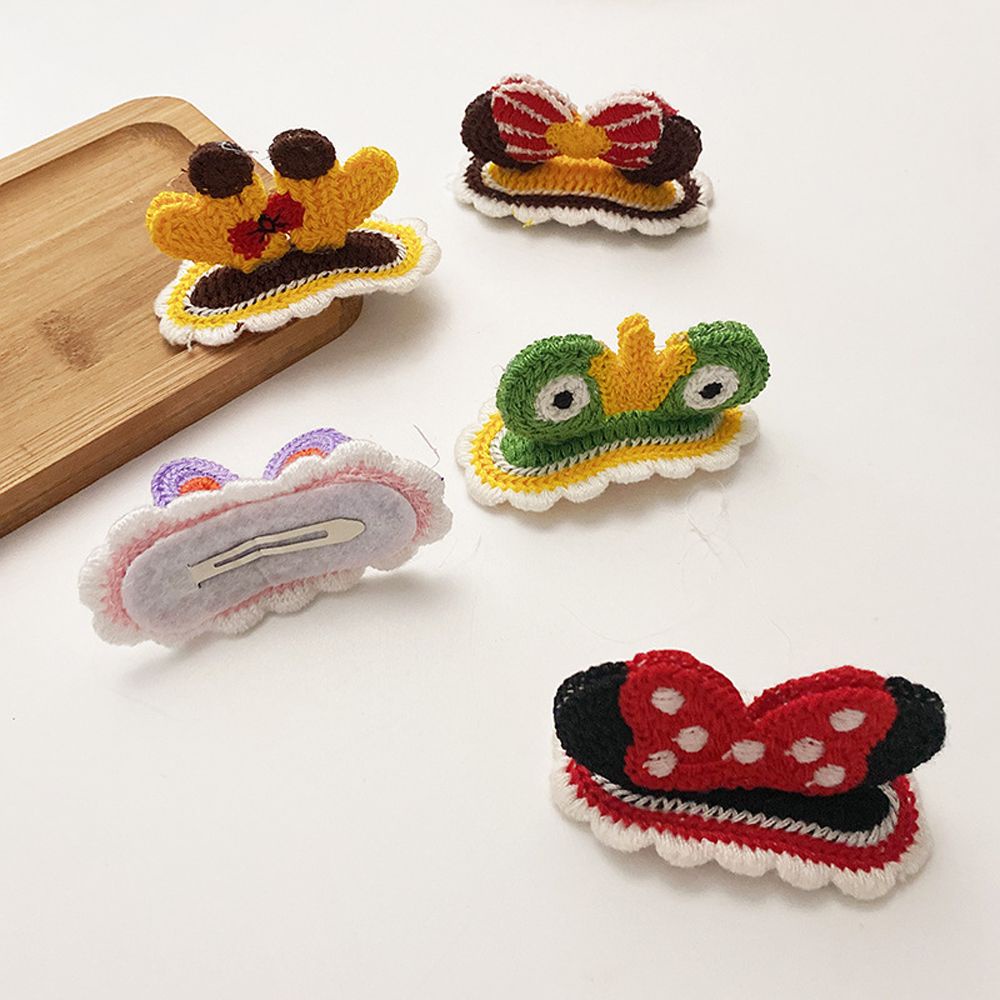 Kẹp tóc hình nơ họa tiết Minnie 3D dễ thương phong cách Hàn Quốc cho bé gái